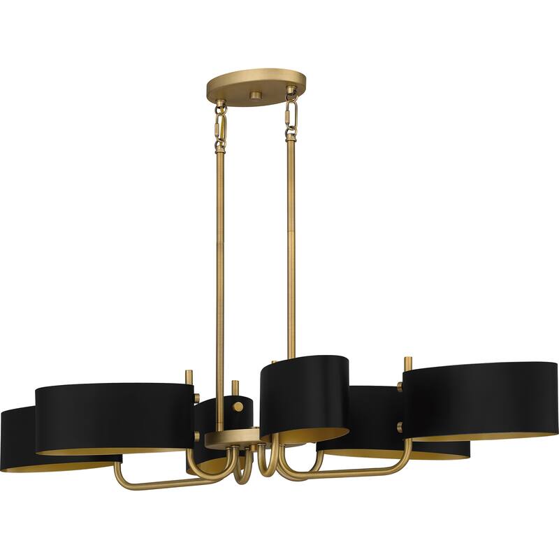 Madden 6-Light Aged Brass Linear Chandelier