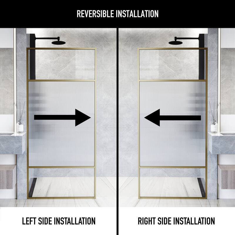 VIGO Essex 34" W x 74" H Framed Fixed Shower Screen
