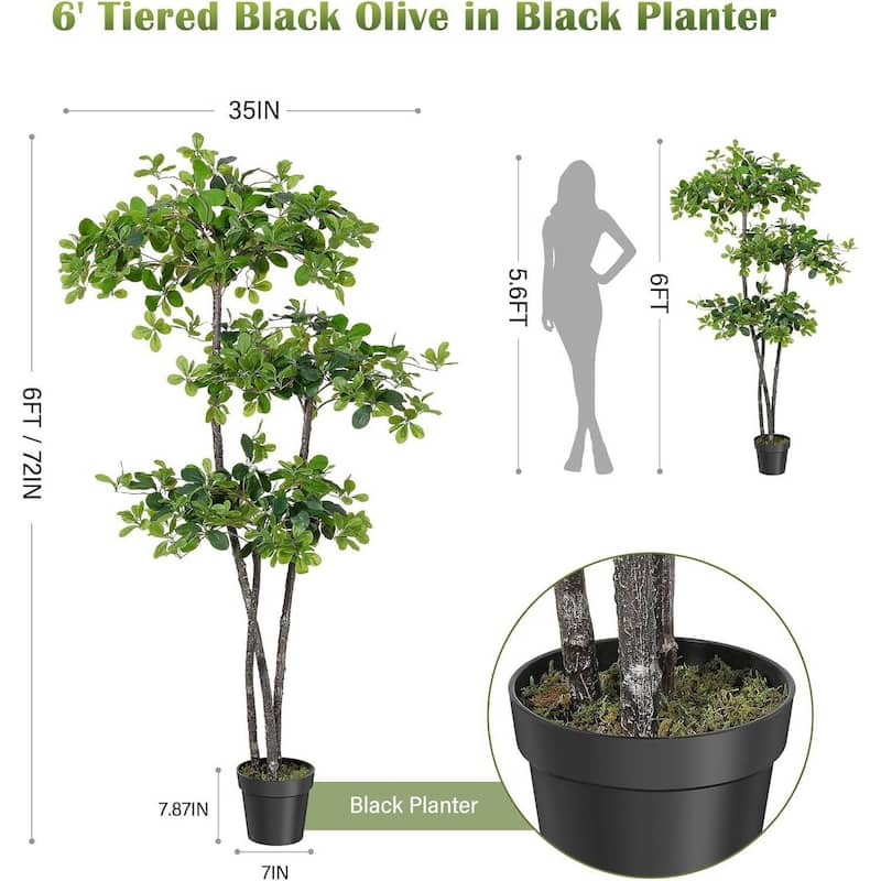 Artificial Olive Tree Plants with LED Lights in Plastic Pot