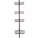 preview thumbnail 24 of 40, Utopia Alley Tension Pole Shower Caddy Corner Organizer, Adjustable with 4 Removable Baskets, 60 to 97 Inch