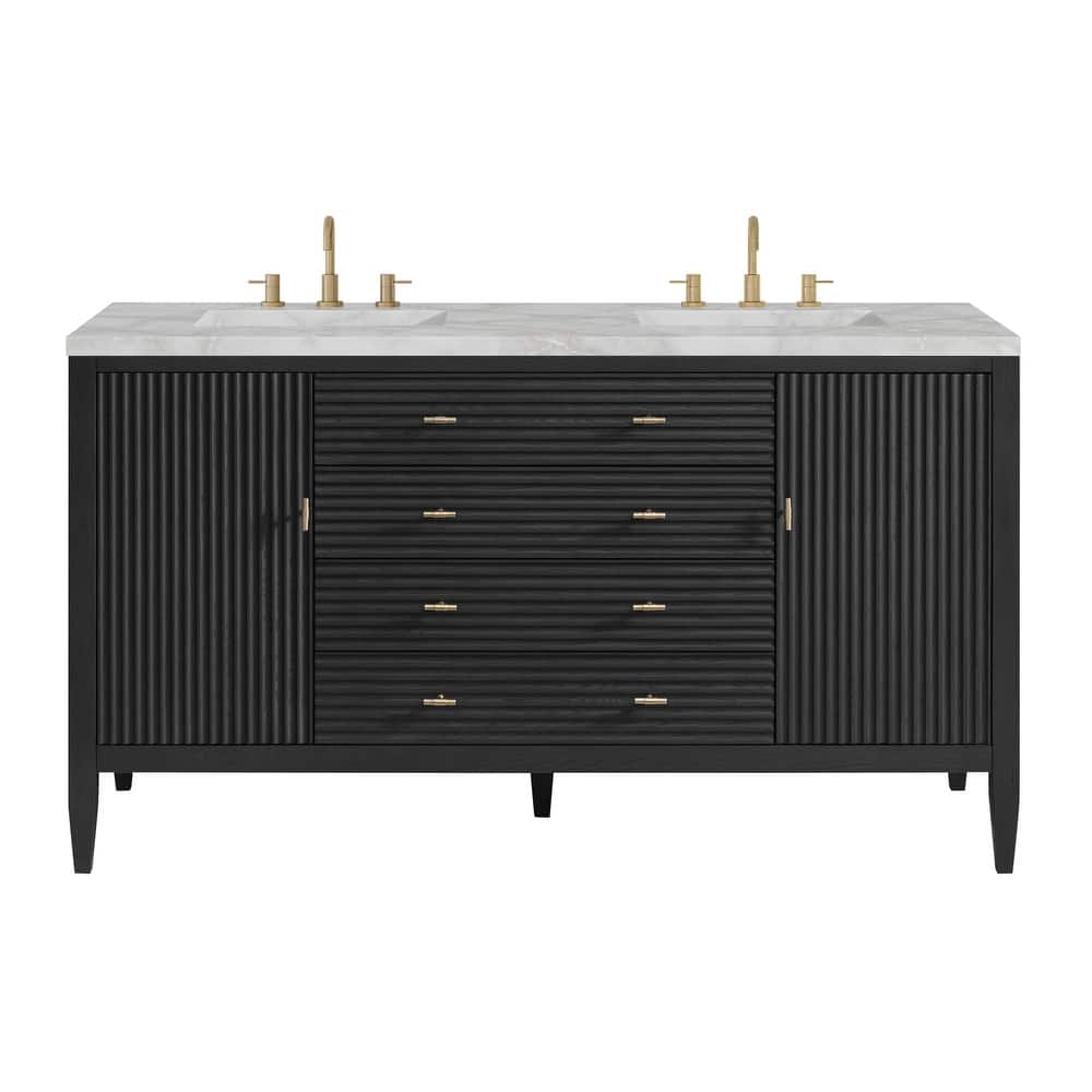 James Martin Vanities 485-V60D-3VSL Myrrin 60" Double Basin Wood