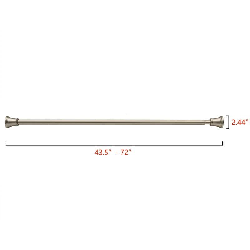 Utopia Alley Adjustable 72-Inch Rust-Proof Aluminum Shower Curtain Tension Rod - Included PEVA Shower liner and shower hooks