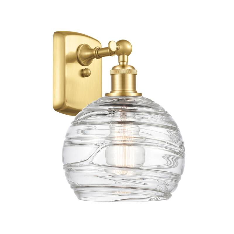 Innovations Lighting Athens Deco Swirl - 1 Light 8" Sconce - Satin Gold