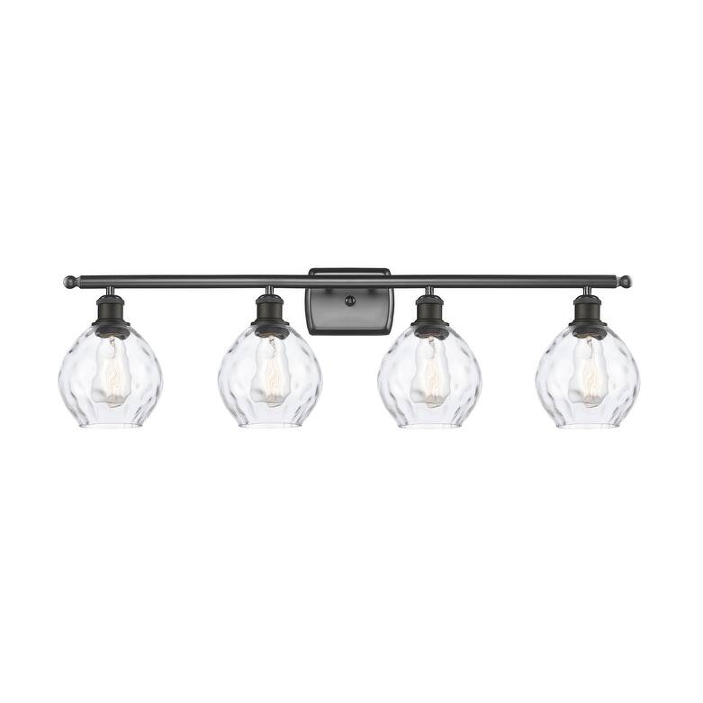 Innovations Lighting Small Waverly 4 Light 36" Wide Bathroom Vanity - Oil Rubbed Bronze / Clear