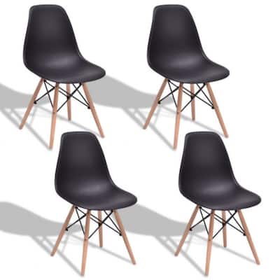 4-Piece Dining Chair Set with ABS Seat and Stylish Beech Wood Legs for Home or Office Use - 22" x 18.5" x 32" (D x W x H)
