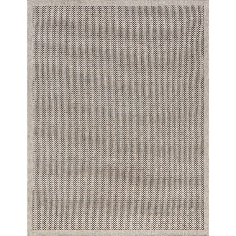 Dennis Coastal Windowpane Indoor/Outdoor Area Rug