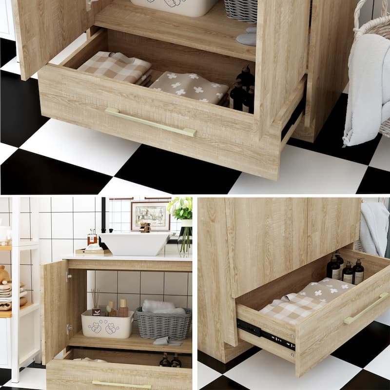 29.1" W x 18" D x 33.9" H Single Bathroom Vanity Set
