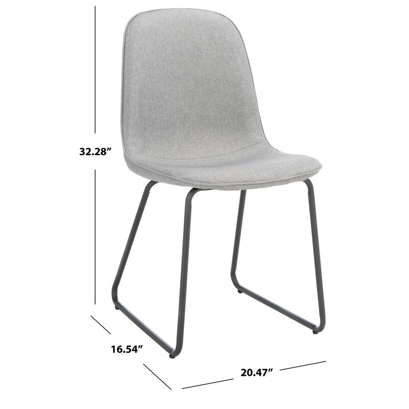 SAFAVIEH Herma Mid-Century Dining Room Chair (Set of 2) - 20.5" W x 16.5" L x 32.3" H - 20Wx17Dx32H