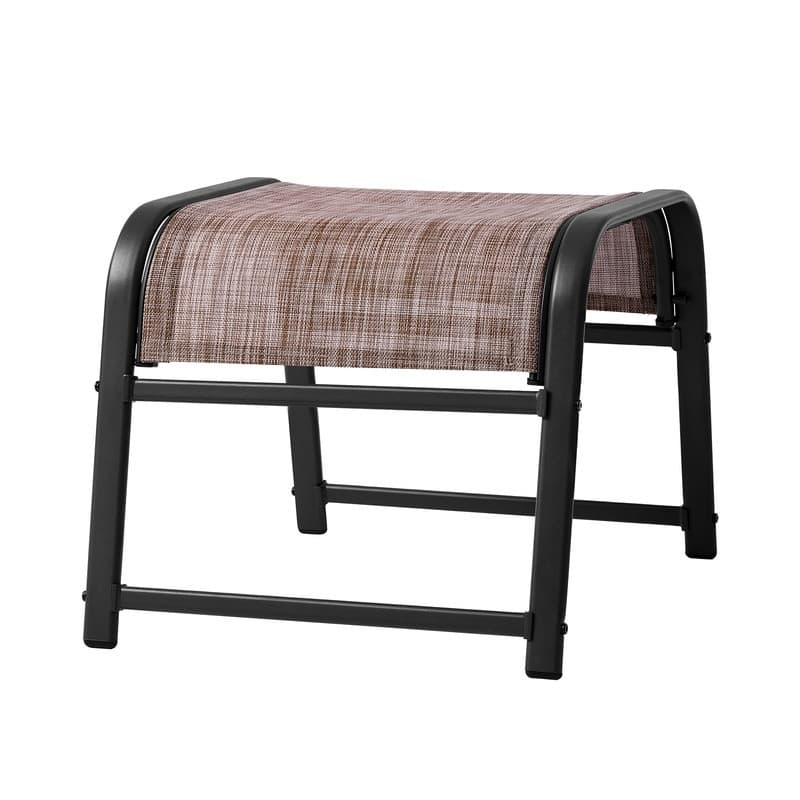 Steel-Framed Fabric Footstool – Versatile Indoor/Outdoor Footrest & Seat