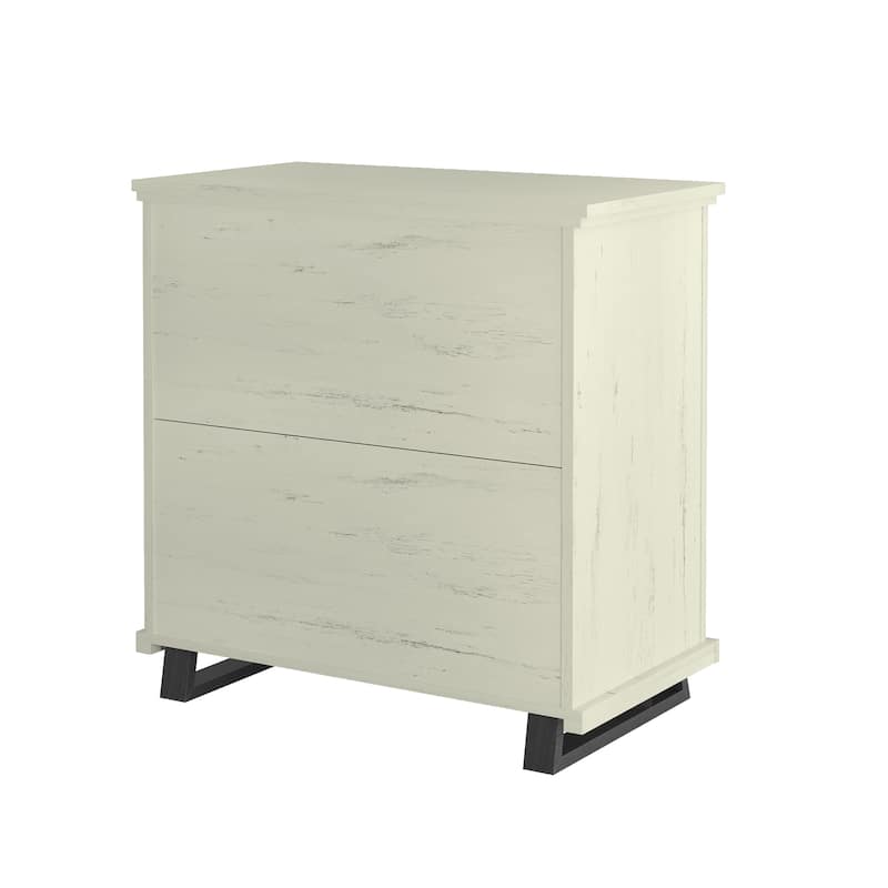 Contemporary 32" Wide Nightstand with 3 Drawers