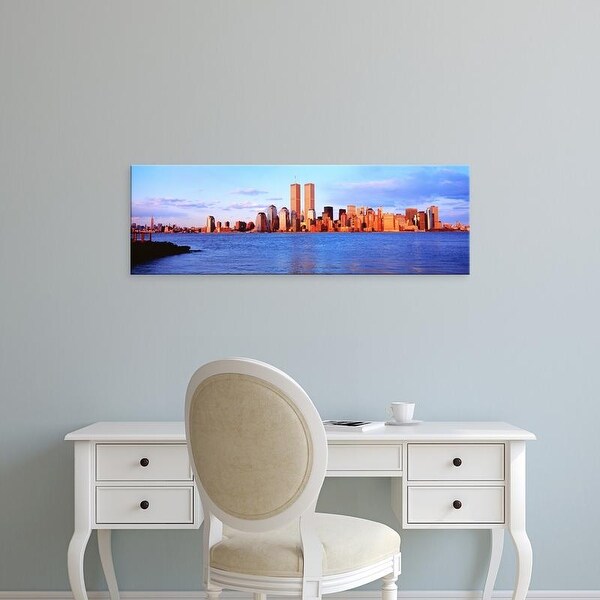 Easy Art Prints Panoramic Images's 'USA, New York City, skyline with World Trade Center' Premium Canvas Art