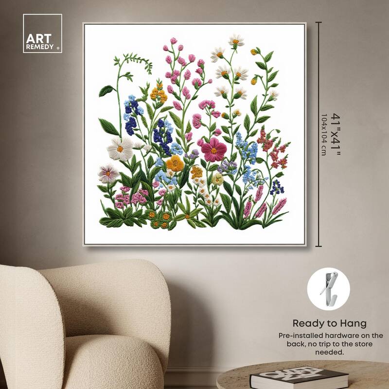 Wildflower Patch I Canvas by Art Remedy