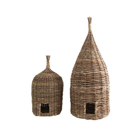 Handmade Vine Bee Skeps, Set of 2