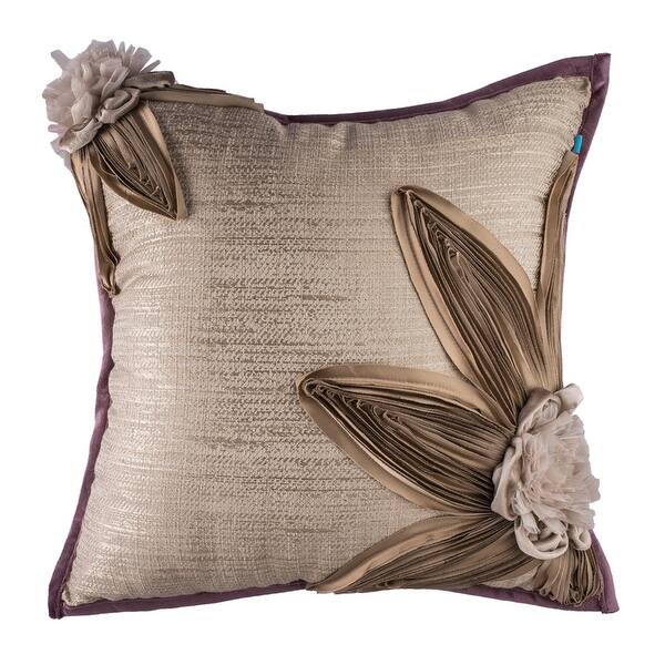 Decorative Rustic Floral Taupe Handmade Boho Throw Pillow Cover Overstock 18037921