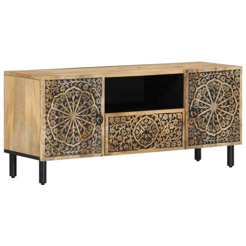 vidaXL TV Stand 41.3"x13"x18.1" Solid Wood Mango - 41.3" x 13" x 18.1"