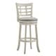 preview thumbnail 21 of 46, Verona Swivel 29-inch High Back Barstool by iNSPIRE Q Classic Antique White-Grey Linen-Window Back