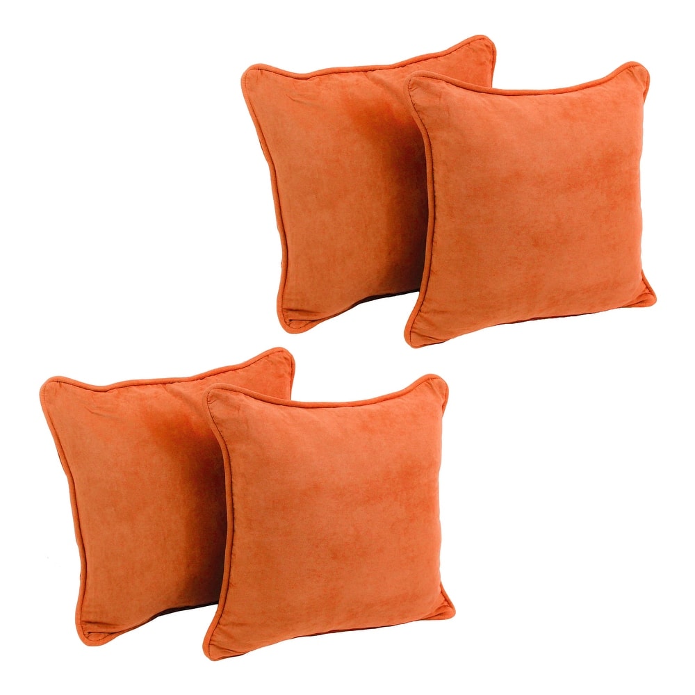 Blazing Needles 18-Inch Microsuede Throw Pillows (Set of 4)