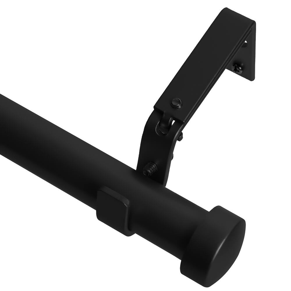 Meriville 1-Inch Diameter End Cap Single Window Curtain Rod