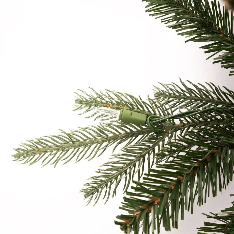 Traditional Artificial Christmas Tree with Lights, Prelit Christmas Tree, Pine Fir Christmas Tree with LED Lights