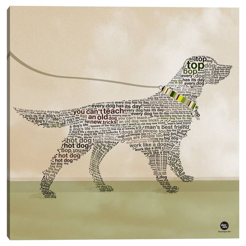 Word Dogs 4 by Dominique Vari Canvas Art Print