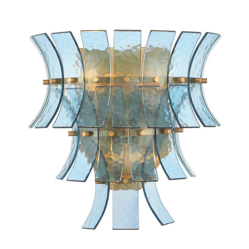 Crystorama Lighting Group ABI-2002-BL Abigail 3 Light 15" Tall Wall - Aged Brass