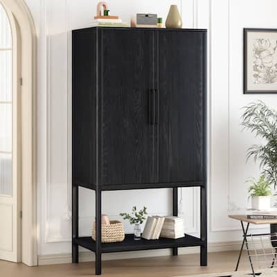 Sophisticated Oak Veneer Cabinet With Multiple Storage Functions,Suitable For Study,Entryway,Hallway,Living Room,Foyer