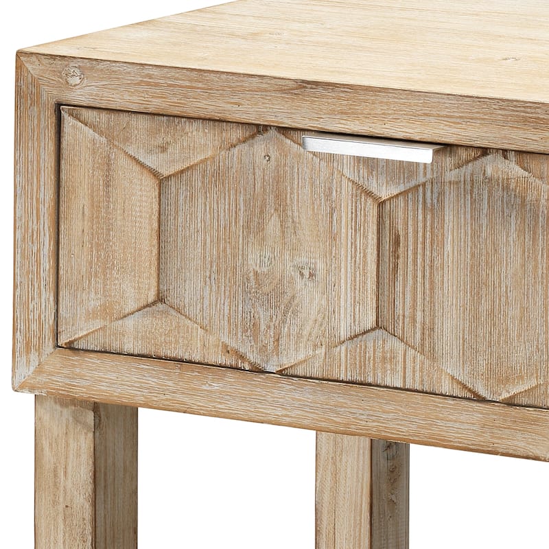 Alden Décor Rylee Two-Drawer Wood Console Table
