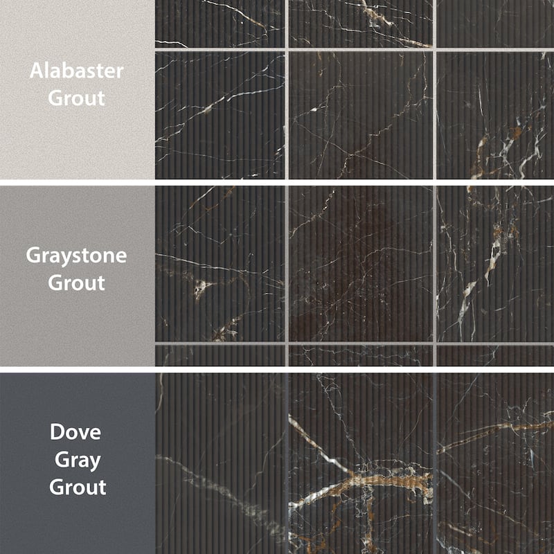 Merola Tile Reve Roseliere Deco Noir 11-3/4" x 23-1/2" Porcelain Wall Tile