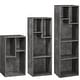 preview thumbnail 3 of 34, VECELO Set of 3 Cube Bookshelves 2/3/4-Tier Open Shelf Bookcase with Irregular Cubes for Living Room Study Bedroom Office