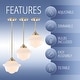 preview thumbnail 9 of 66, Cleo Adjustable Drop Metal/Glass LED Pendant, by JONATHAN Y
