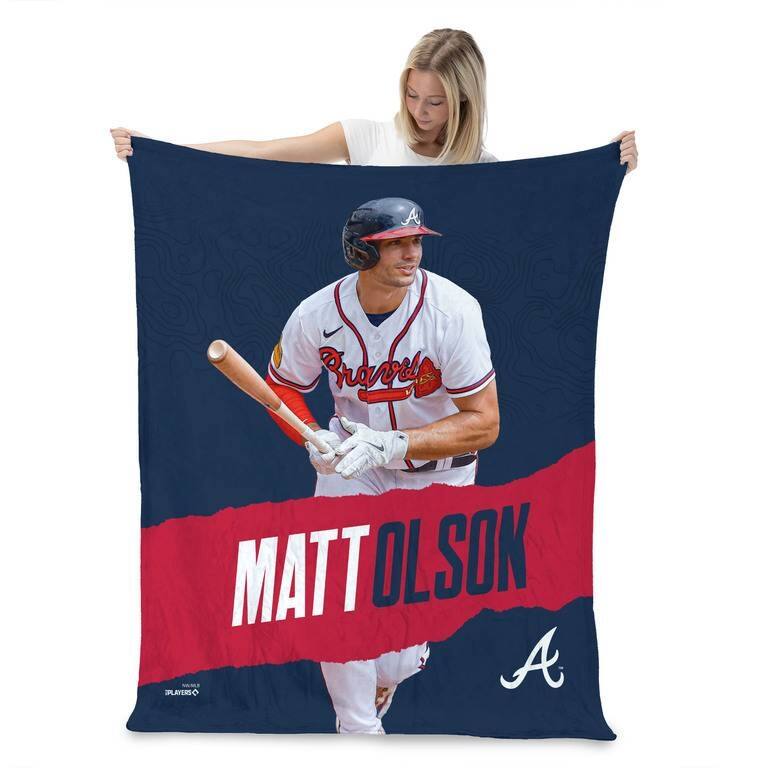 MLB Atlanta Braves Player Silk Touch Throw Blanket