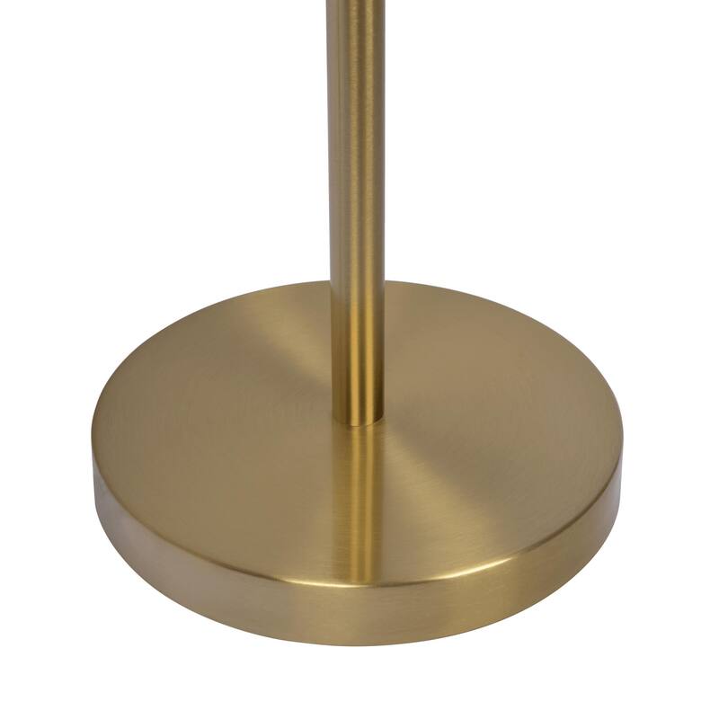 Verve Brassed Gold Floor Lamp with On/Off Switch Adjustable Led Round Base