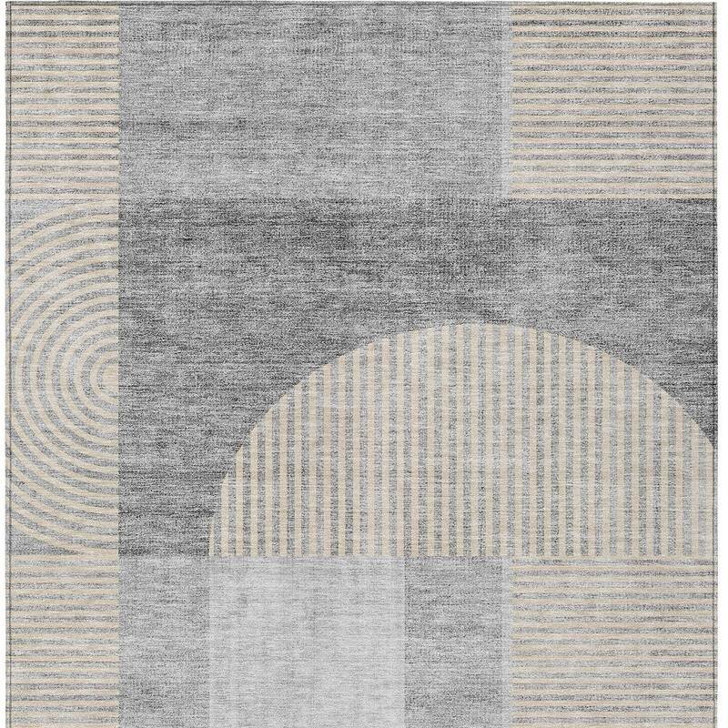 HomeRoots Geometric Transitional Rectangle Outdoor Rug