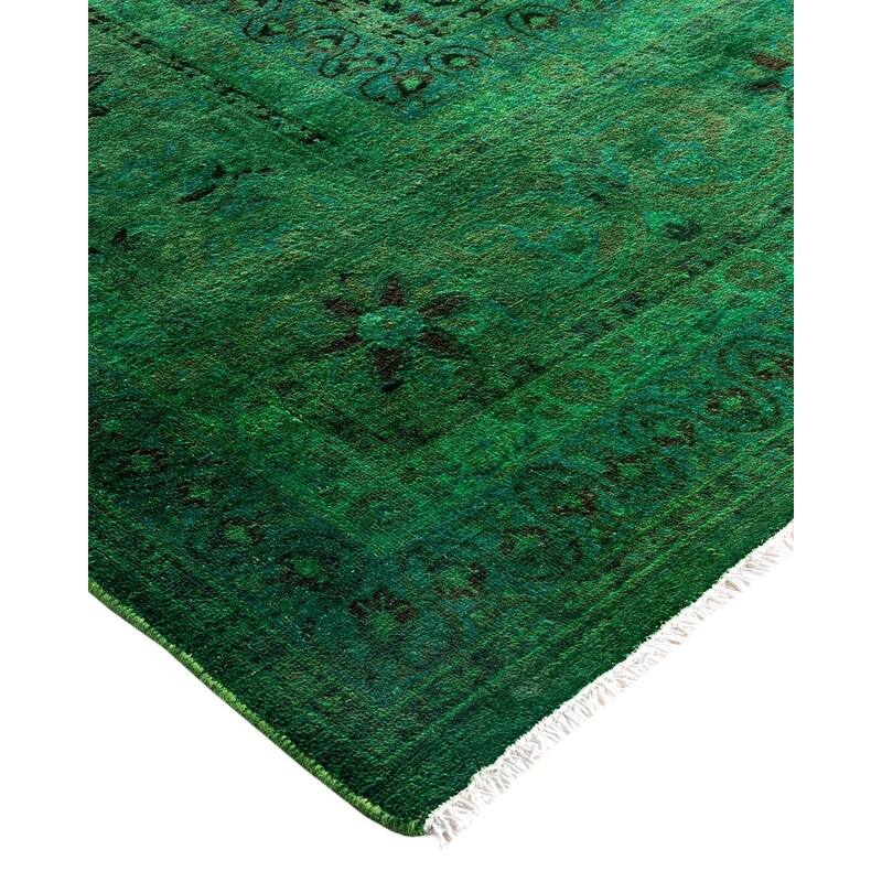 Contemporary Overdyed Wool Hand Knotted Area Rug - 8' 2" x 10' 3"