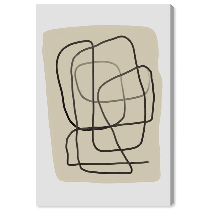 Wynwood Studio Canvas Abstract Abstract Theory Black and Tan Modern & Contemporary Wall Art Canvas Print