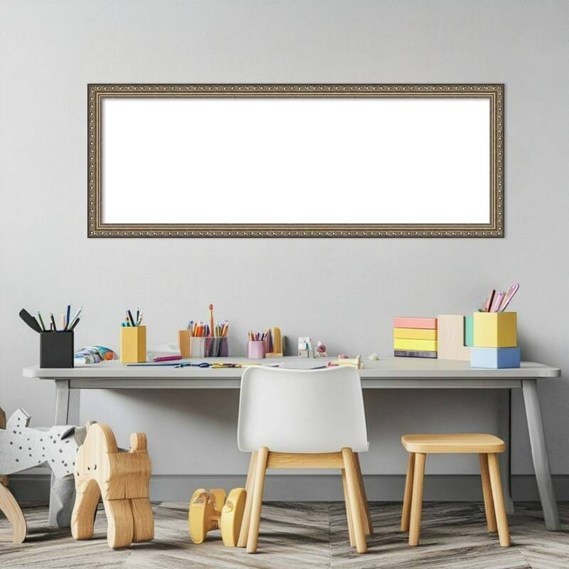 Amanti Art Parisian Silver Framed Dry Erase Magnetic Board