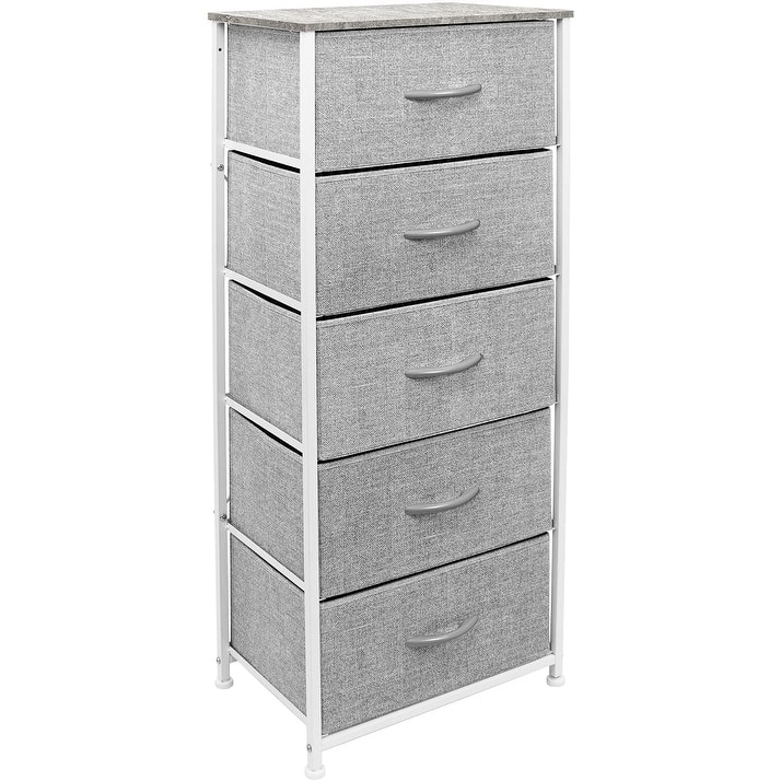 Dresser Storage Tower, Organizer for Closet, Tall Dresser for Bedroom - Grey
