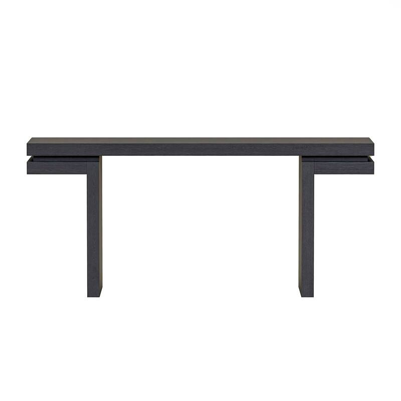 Wood Veneered Console Table, Minimalist Sofa Table Behind Couch for Entryway, Hallway, Living Room, Home Office
