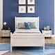 preview thumbnail 29 of 38, Solid Wood Twin Platform Bed with Sleigh Headboard - No Box Spring Needed