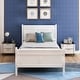 preview thumbnail 12 of 28, Twin Size Solid Wood Platform Bed Sleigh Bed with Headboard & Footboard