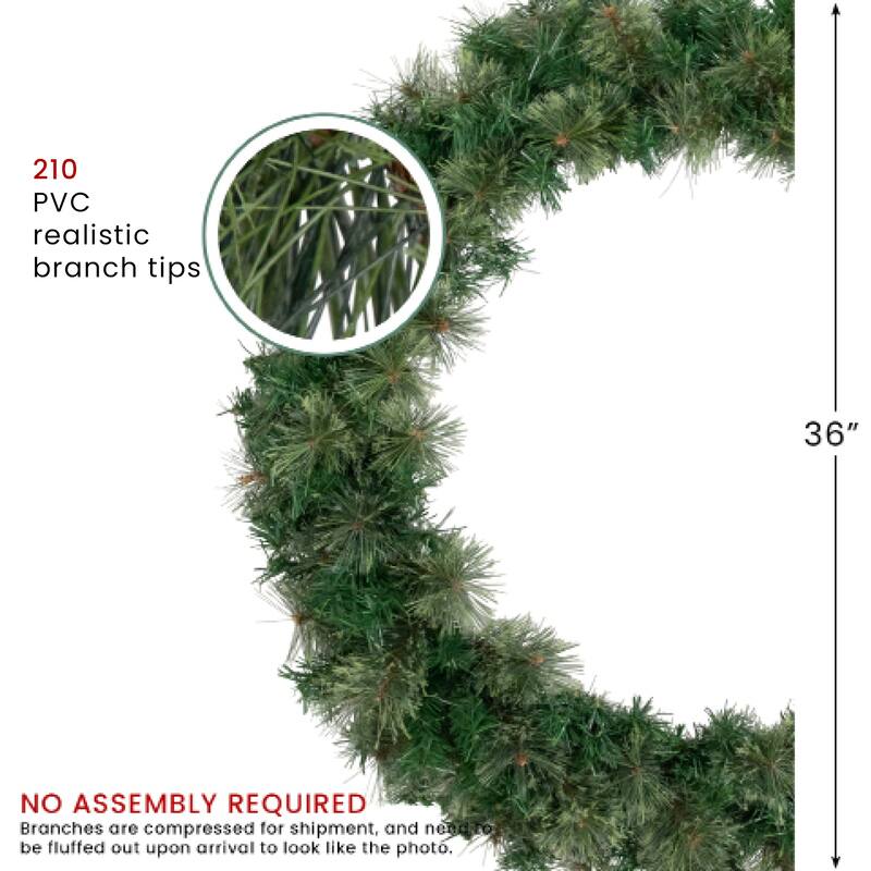 Oregon Cashmere Pine Artificial Christmas Wreath - 36" - Unlit