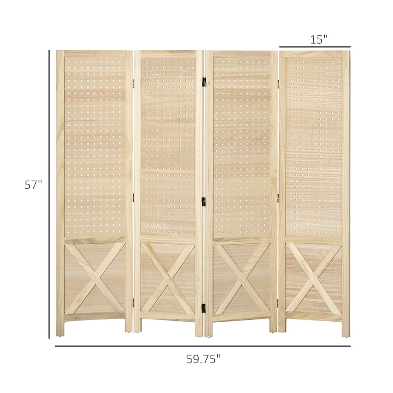 Wood Indoor Portable Folding Privacy Screen