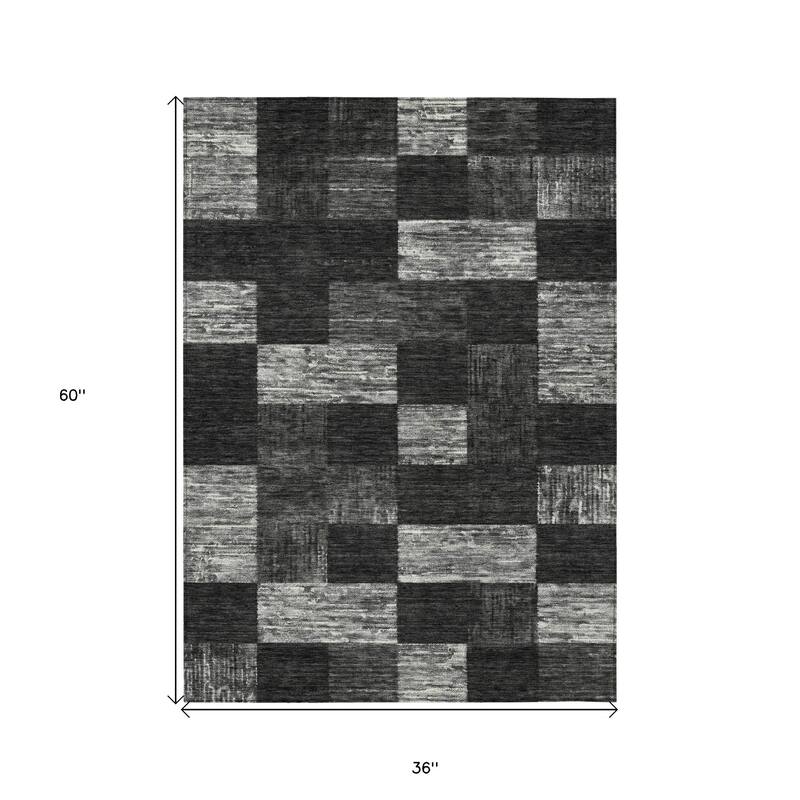 HomeRoots Geometric Transitional Rectangle Outdoor Rug