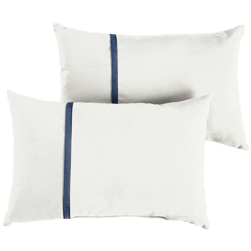 Sorra Home Sunbrella Outdoor Single Petite Flange Pillow Set of 2