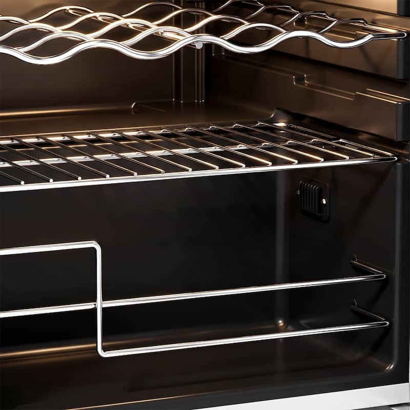 Wine Bar Cabinet with Mini Fridge Space & 34 Bottle Wine Cooler, 39" Coffee Bar Cabinet Freestanding Buffet Sideboard