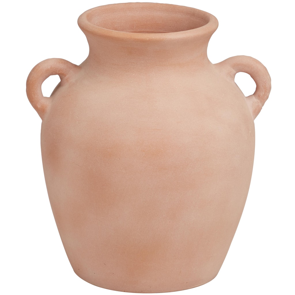 Ceramic Terracotta Jug Decorative Vase with Handles - Orange - Roche River Decor
