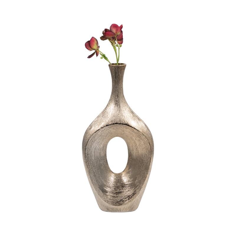 Sagebrook Home Ceramic 19" Open Cut Vase, Oval, 19"H