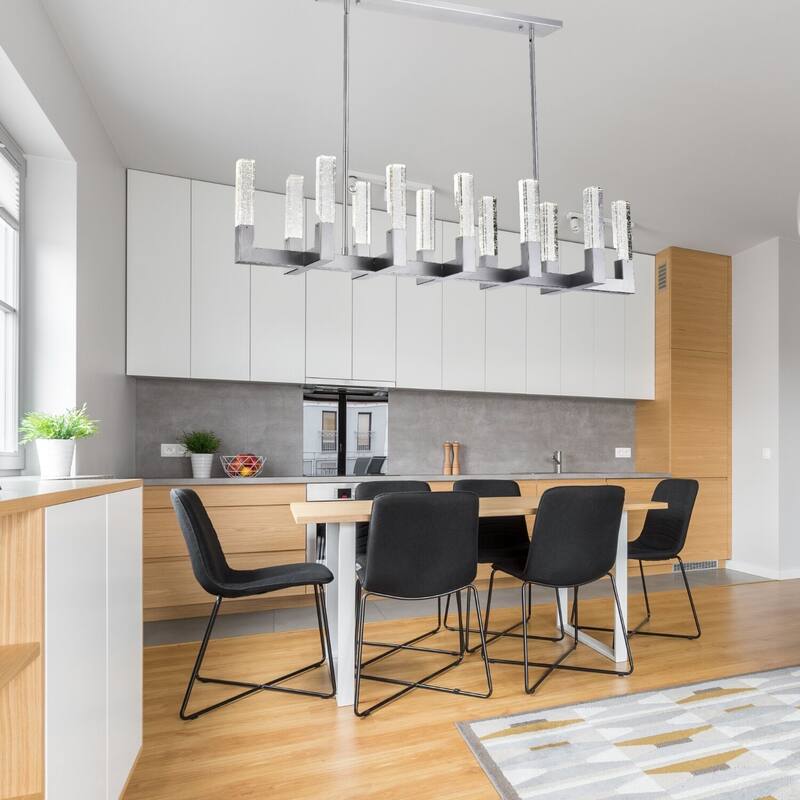 Crystal Dianyi Dimmable LED Chrome Chandelier - 12 Light