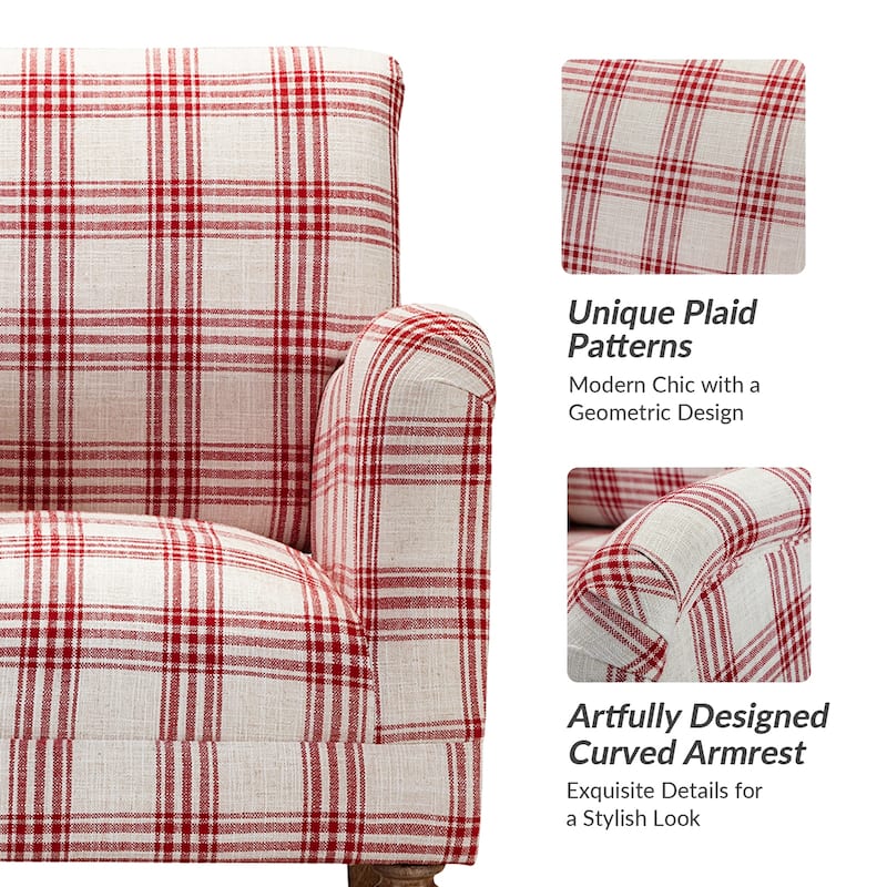 Mandan 29.5" Wide Traditional Accent Armchair with Solid Wood Legs Set of 2 by HULALA HOME