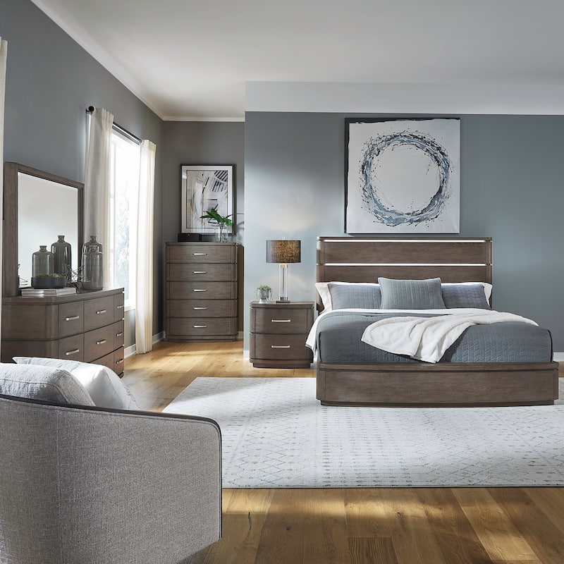 Liberty Furniture Cascade Falls Panel Bed, Dresser & Mirror, Chest, Night Stand - California King, King, Queen - Bed, Dresser, Mirror, Chest, Nightstand - California King